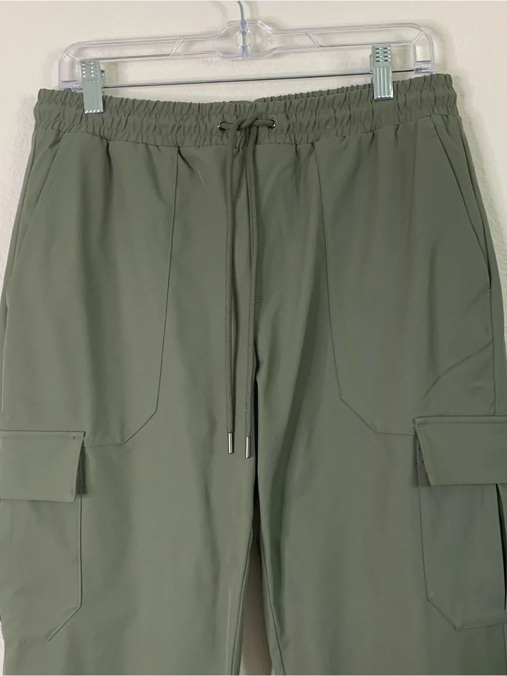 Reiss Mens green lavenham drawstring cargo ankle zip joggers 30